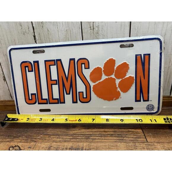 Clemson Orange White Purple South Carolina 6"x12" Aluminum License Plate Tag - Picture 6 of 7
